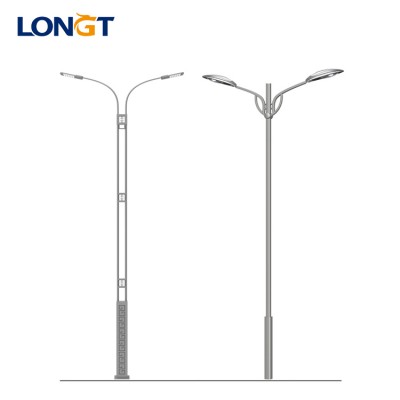 Outdoor decorative led post lamp with led light lamp